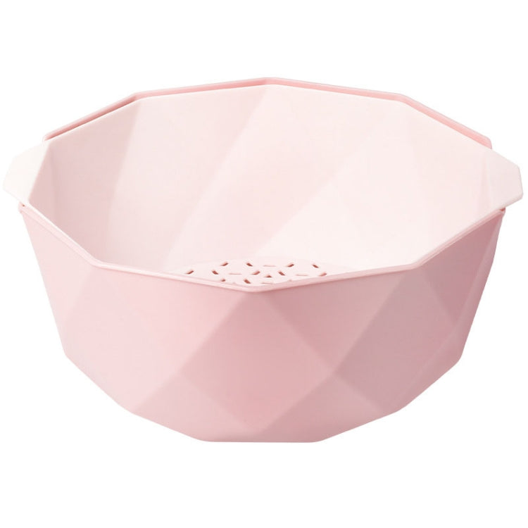 Cestino di scarico cavo a doppio strato in plastica per uso domestico, multifunzione, per lavare verdure e piatti di frutta, Small, Large