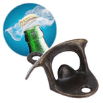 Apribottiglie vintage da 2 pezzi, montato a parete, per vino e birra