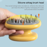 Pettine per shampoo per uso domestico Pettine per massaggio in silicone Spazzola per capelli antiforfora portatile