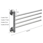 Portasciugamani girevole in acciaio inossidabile Portasciugamani da bagno Cucina Portasciugamani lucidato a parete, Brushed Two Poles, Brushed Three Poles, Brushed Four Poles, Brushed Five Poles, Black Brushed Four Poles, Black Brushed Five Poles