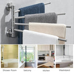 Portasciugamani girevole in acciaio inossidabile Portasciugamani da bagno Cucina Portasciugamani lucidato a parete, Brushed Two Poles, Brushed Three Poles, Brushed Four Poles, Brushed Five Poles, Black Brushed Four Poles, Black Brushed Five Poles