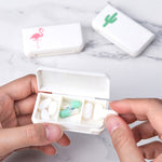 2 pezzi di mini portapillole portatile per medicinali, 3 griglie, da viaggio, per la casa, contenitori per farmaci medici, custodie per contenitori