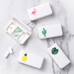 2 pezzi di mini portapillole portatile per medicinali, 3 griglie, da viaggio, per la casa, contenitori per farmaci medici, custodie per contenitori