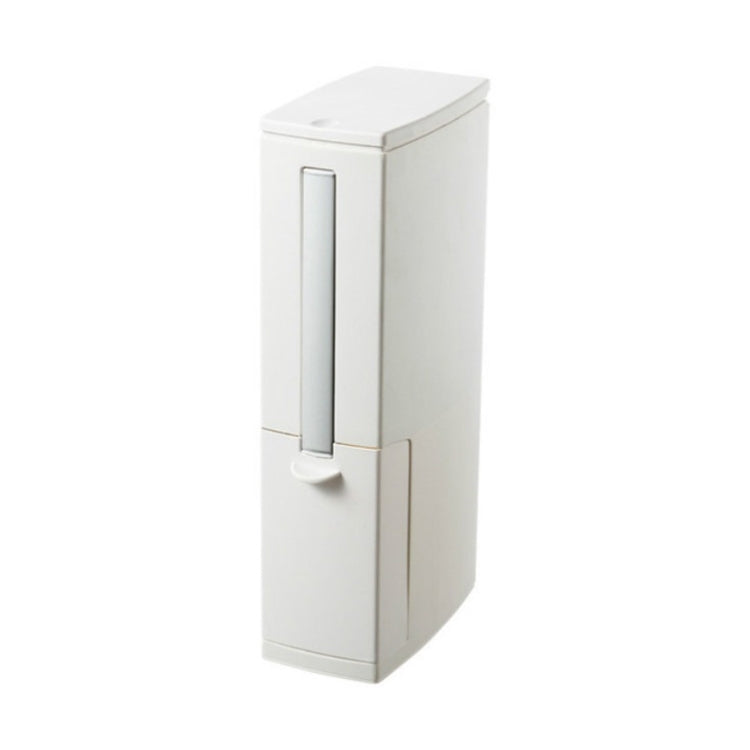 Set di pattumiere quadrato con coperchio aperto a pressione integrato, scopino per WC da bagno, con spazzola
