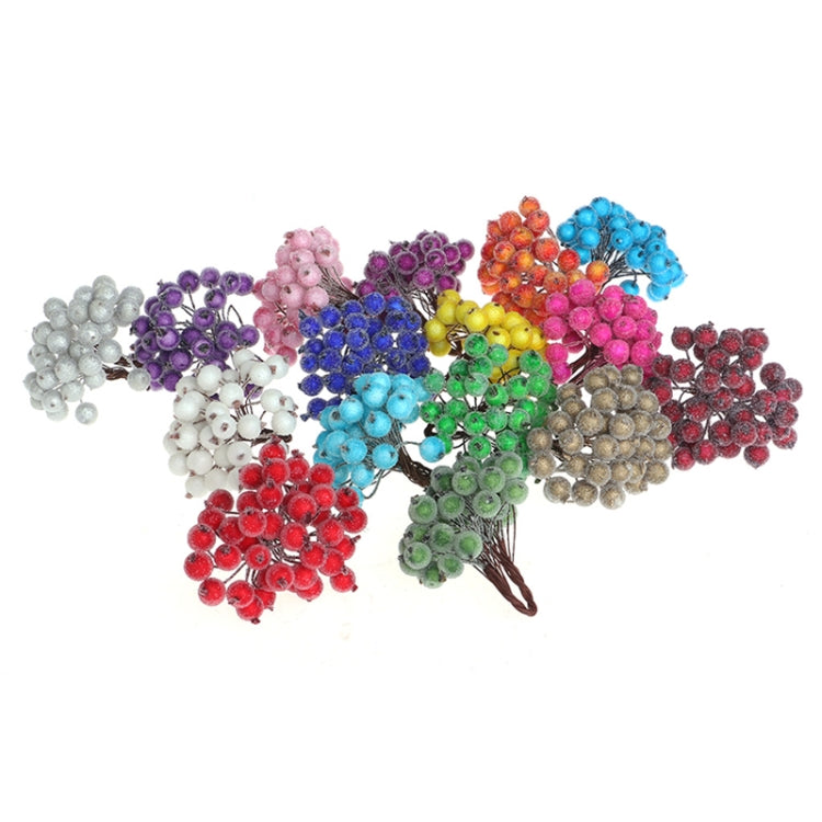 80 pezzi 12 mm simulazione bacca gelo rosso piccola frutta schiuma bacca accessori fai da te materiale per la disposizione dei fiori