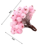 80 pezzi 12 mm simulazione bacca gelo rosso piccola frutta schiuma bacca accessori fai da te materiale per la disposizione dei fiori