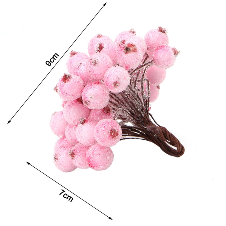 80 pezzi 12 mm simulazione bacca gelo rosso piccola frutta schiuma bacca accessori fai da te materiale per la disposizione dei fiori