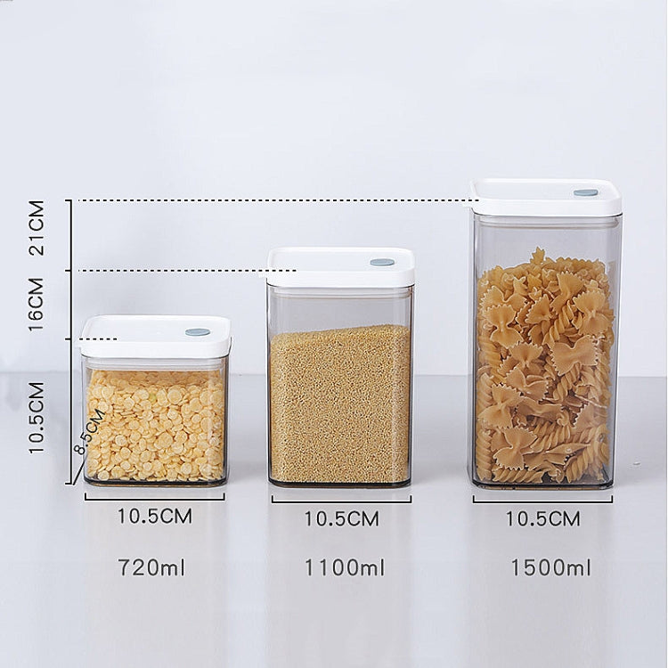 Barattolo sigillato trasparente per uso domestico a grana grossa Barattolo per la conservazione di alimenti per uso alimentare Barattolo per la conservazione di snack di frutta secca con coperchio, 700ml, 1100ml, 1500ml
