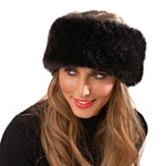 Cappello bomber unisex invernale con fascia in pelliccia di volpe imitazione, L（58-60cm）