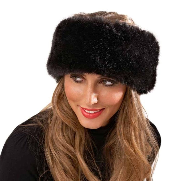Cappello bomber unisex invernale con fascia in pelliccia di volpe imitazione, L（58-60cm）