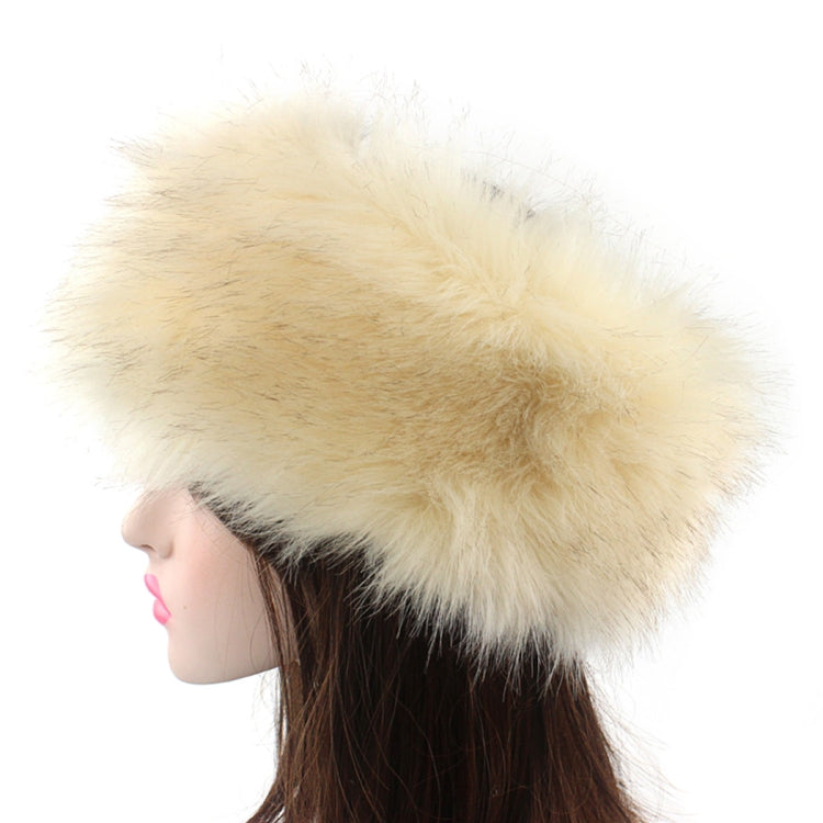 Cappello bomber unisex invernale con fascia in pelliccia di volpe imitazione, L（58-60cm）