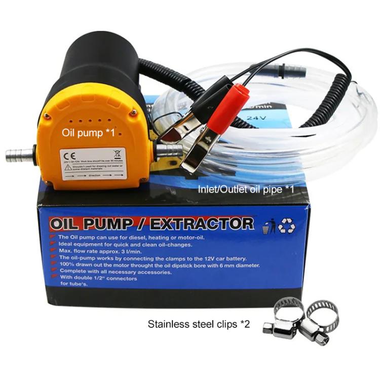 24 V 60 W Olio/petrolio Fluido Coppa Estrattore Scavenge Scambio Pompa di Trasferimento Pompa di Trasferimento di Aspirazione + Tubi per Auto Car Boat Mot, 24V
