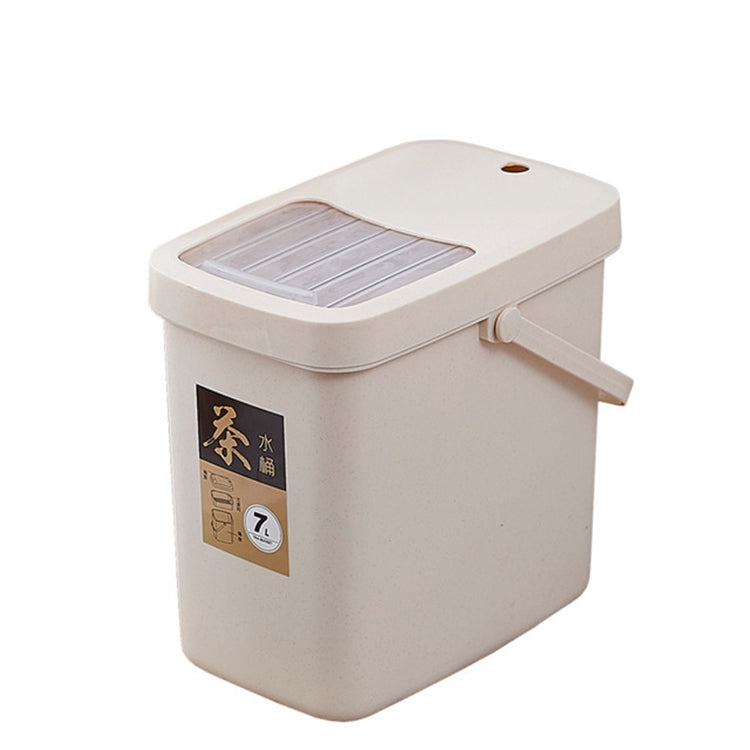 Secchio per residui di tè in plastica per ufficio Secchio per rifiuti di tè Pattumiera portatile con coperchio a pressione, 7L, 10L