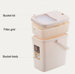 Secchio per residui di tè in plastica per ufficio Secchio per rifiuti di tè Pattumiera portatile con coperchio a pressione, 7L, 10L
