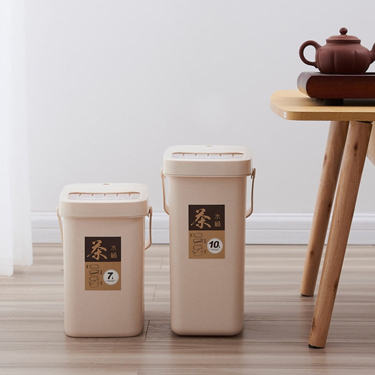 Secchio per residui di tè in plastica per ufficio Secchio per rifiuti di tè Pattumiera portatile con coperchio a pressione, 7L, 10L