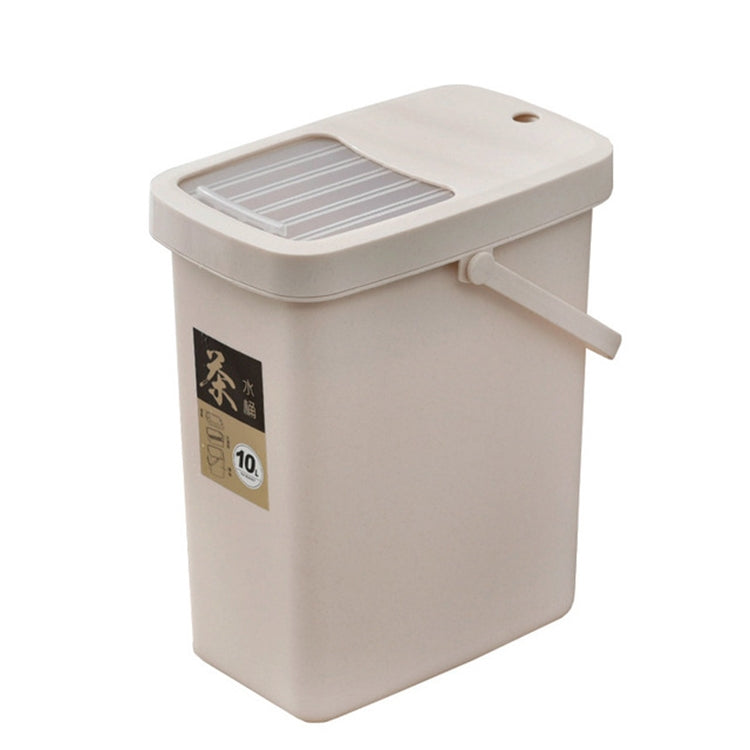 Secchio per residui di tè in plastica per ufficio Secchio per rifiuti di tè Pattumiera portatile con coperchio a pressione, 7L, 10L