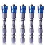 5 pezzi 65mm bobina magnetica in acciaio legato punta a croce testa singola trapano elettrico testa per cacciavite elettrico