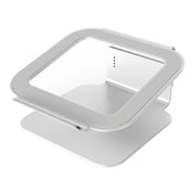 Supporto di raffreddamento per laptop in lega di alluminio regolabile in altezza Supporto per notebook ergonomico da 10-17 pollici con rotazione a 360° per MacBook Air Pro, 360 Rotation