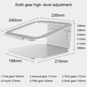 Supporto di raffreddamento per laptop in lega di alluminio regolabile in altezza Supporto per notebook ergonomico da 10-17 pollici con rotazione a 360° per MacBook Air Pro, 360 Rotation