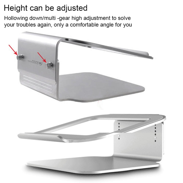 Supporto di raffreddamento per laptop in lega di alluminio regolabile in altezza Supporto per notebook ergonomico da 10-17 pollici con rotazione a 360° per MacBook Air Pro, 360 Rotation