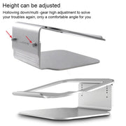 Supporto di raffreddamento per laptop in lega di alluminio regolabile in altezza Supporto per notebook ergonomico da 10-17 pollici con rotazione a 360° per MacBook Air Pro, 360 Rotation