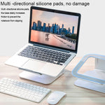Supporto di raffreddamento per laptop in lega di alluminio regolabile in altezza Supporto per notebook ergonomico da 10-17 pollici con rotazione a 360° per MacBook Air Pro, 360 Rotation