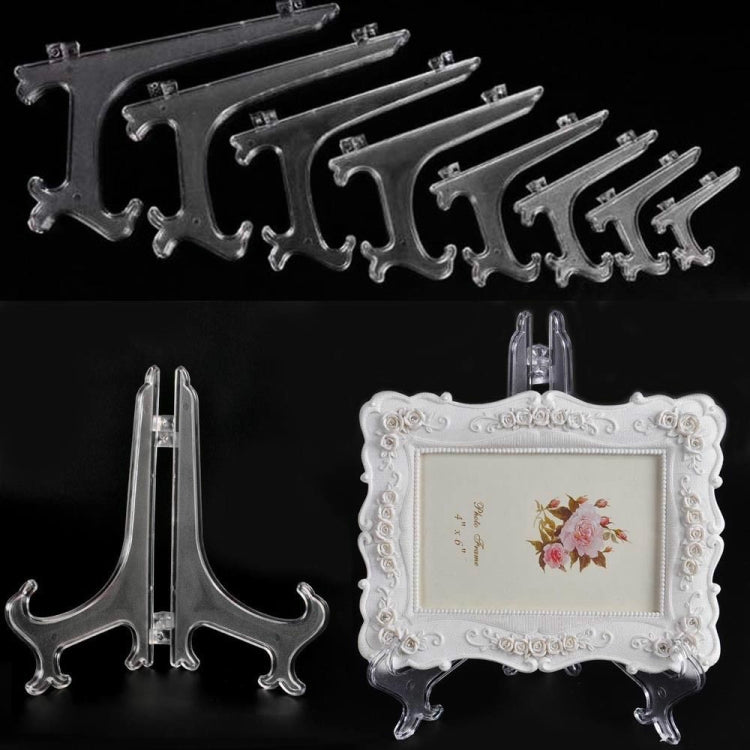 Supporto per cornice in plastica alta trasparente da 10 pezzi, 3 inch, 4 inch, 5 inch, 6 inch, 7 inch, 8 inch, 9 inch, 10 inch, 11 inch