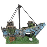 Pirate Ship Rotten Boat Small Net Boat Aquarium Landscaping Fish Tank Cilindro di vetro Scena, Pirate Ship