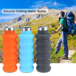 Bottiglia d'acqua portatile in silicone Bottiglia di caffè pieghevole a scomparsa Viaggio all'aperto Bere Bollitore per bevande sportive, capacità: 500 ml, Gray, Orange, Blue, Purple