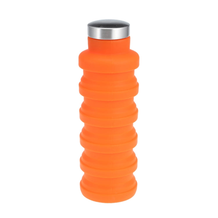 Bottiglia d'acqua portatile in silicone Bottiglia di caffè pieghevole a scomparsa Viaggio all'aperto Bere Bollitore per bevande sportive, capacità: 500 ml, Gray, Orange, Blue, Purple