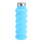 Bottiglia d'acqua portatile in silicone Bottiglia di caffè pieghevole a scomparsa Viaggio all'aperto Bere Bollitore per bevande sportive, capacità: 500 ml, Gray, Orange, Blue, Purple