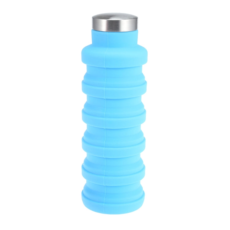 Bottiglia d'acqua portatile in silicone Bottiglia di caffè pieghevole a scomparsa Viaggio all'aperto Bere Bollitore per bevande sportive, capacità: 500 ml, Gray, Orange, Blue, Purple