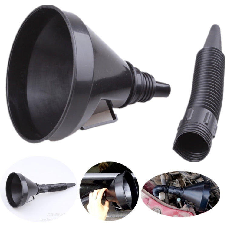Imbuti per veicoli in plastica riempiti per motociclette universali per auto con beccuccio morbido Strumento per versare l'olio, Plastic Vehicle Funnels