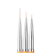 3 PCS Oro Nail Art Linee Pennello per pittura Pennello per gel UV professionale Punte per smalto Kit di strumenti per disegno manicure 3D Design