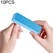 10 PCS White Tofu Block Nail Polish Four Squares High Elastic Cotton Manicure Sand Block