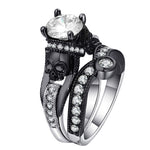 2 pezzi di gioielli di moda stile punk con anello teschio, 10, 11, 12, 5, 6, 7, 8, 9
