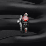2 pezzi di gioielli di moda stile punk con anello teschio, 10, 11, 12, 5, 6, 7, 8, 9