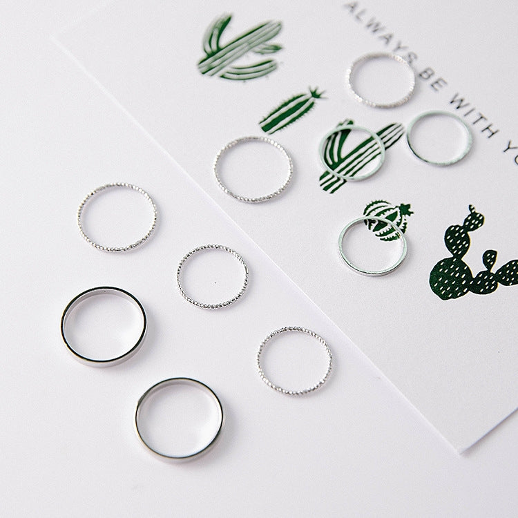Set di anelli di giunzione vintage dal design semplice