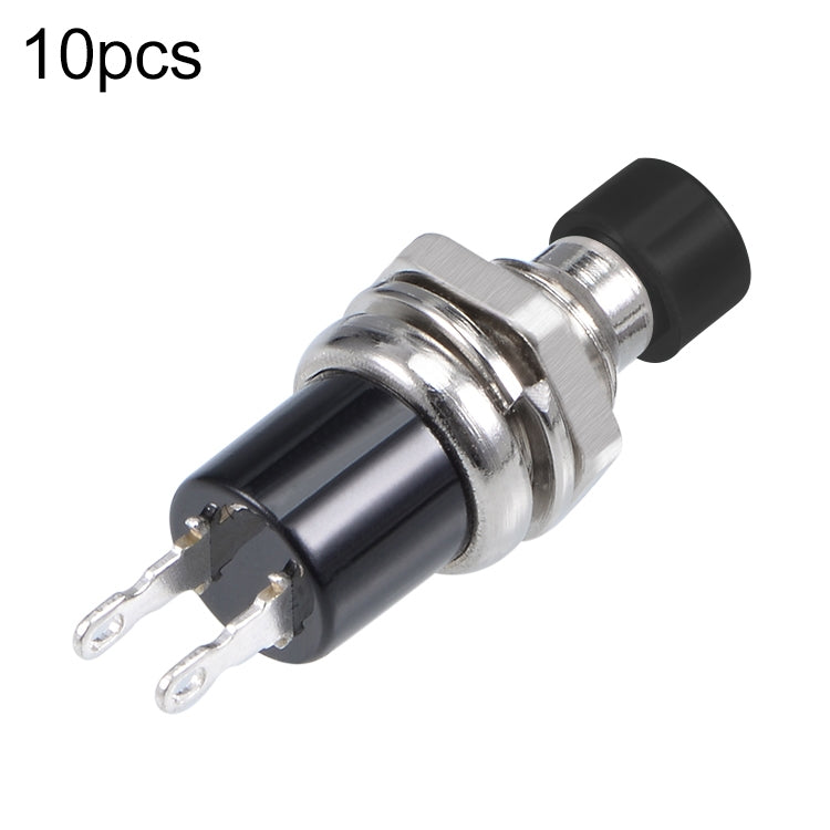 Interruttore a pulsante momentaneo a 2 pin multicolore con filettatura 7 mm da 10 pezzi