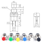 Interruttore a pulsante momentaneo 2 pin 7 mm 10 pezzi