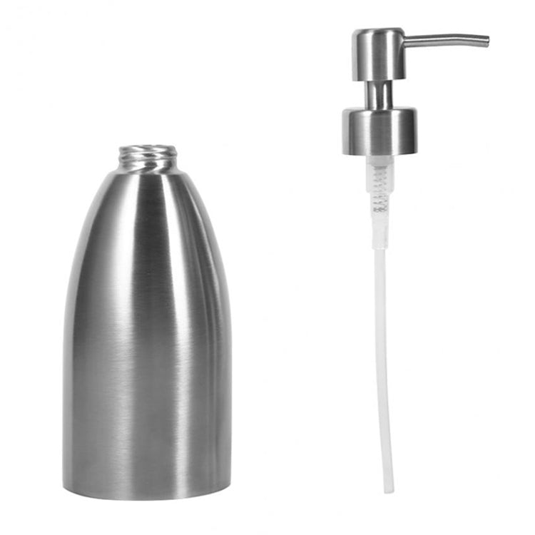 Dispenser di sapone in acciaio inossidabile da 500 ml Bottiglia di detersivo per shampoo da bagno per cucina, 500ml Soap Dispenser