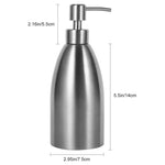 Dispenser di sapone in acciaio inossidabile da 500 ml Bottiglia di detersivo per shampoo da bagno per cucina, 500ml Soap Dispenser