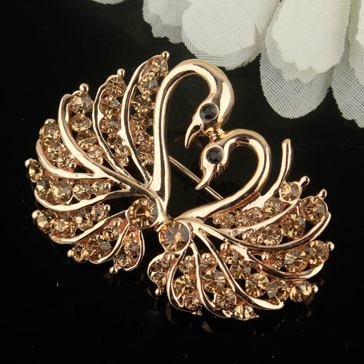Spilla in cristallo con cigno Spille con strass animali per donna