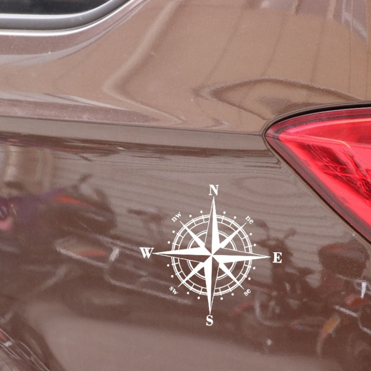 10 adesivi per auto con bussola Art Design in vinile NSWE, nero/argento, 10 PCS White + Black, 10 PCS Black + White