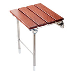 Sedia da doccia relax pieghevole in legno fissata al muro Sedile solido, Folding Solid Chair