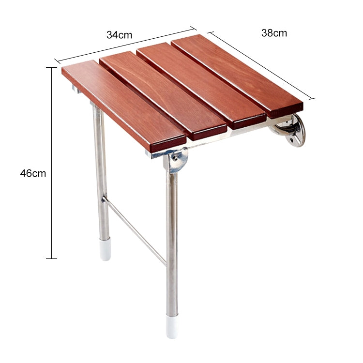 Sedia da doccia relax pieghevole in legno fissata al muro Sedile solido, Folding Solid Chair