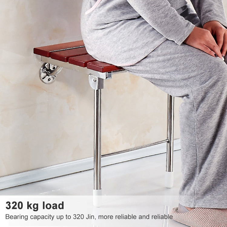 Sedia da doccia relax pieghevole in legno fissata al muro Sedile solido, Folding Solid Chair