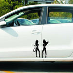 10 pezzi QYPF ANGEL DEVIL Sexy Girl Adesivo per auto Car Styling Decal, Dimensioni: 18x14 cm, Sexy Girl