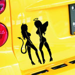 10 pezzi QYPF ANGEL DEVIL Sexy Girl Adesivo per auto Car Styling Decal, Dimensioni: 18x14 cm, Sexy Girl