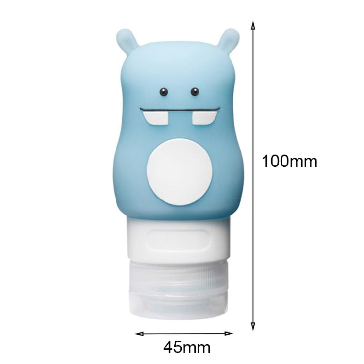 Scatola portaoggetti portatile per shampoo da viaggio, lozione per il corpo, bottiglia per cosmetici, Giraffe, White Horse, Blue Hippo
